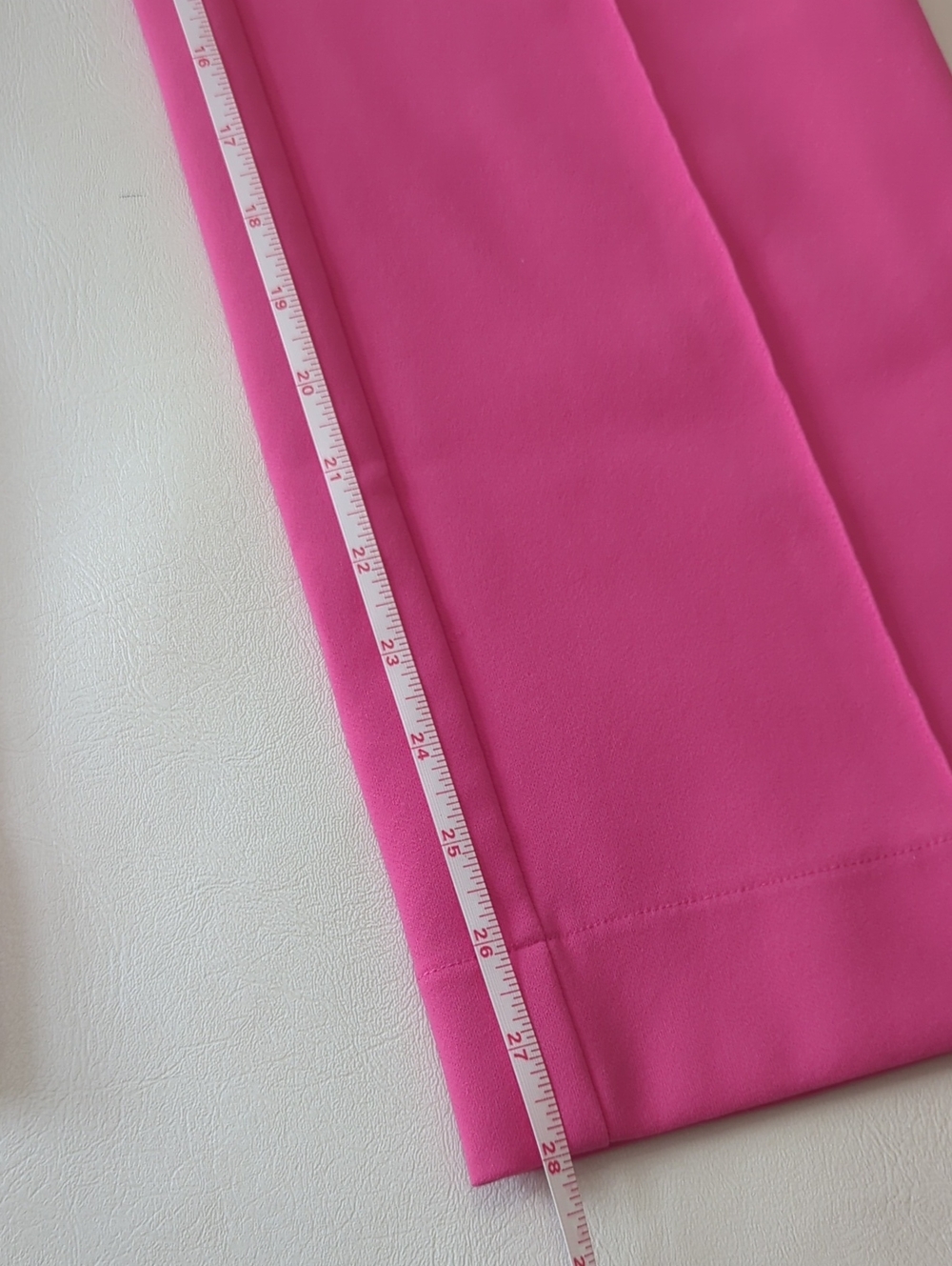 Rachel Zoe Hot Pink Straight Leg Work Pants Barbiecore Pull On Trousers Size 4 - Picture 9 of 9